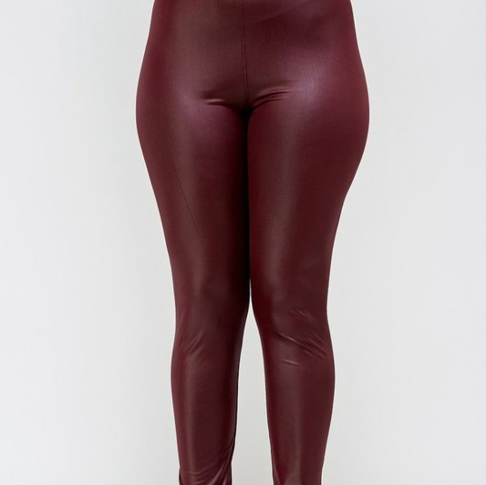 Faux leather leggings